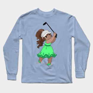 Cute Golfer Girl Long Sleeve T-Shirt